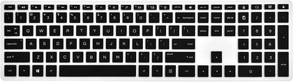 Silicone Keyboard Skin Cover for HP Pavilion 24-inch All in One xa0020/xa0032/xa0013w , 23.8 Inch All-in-One Desktop (Black)