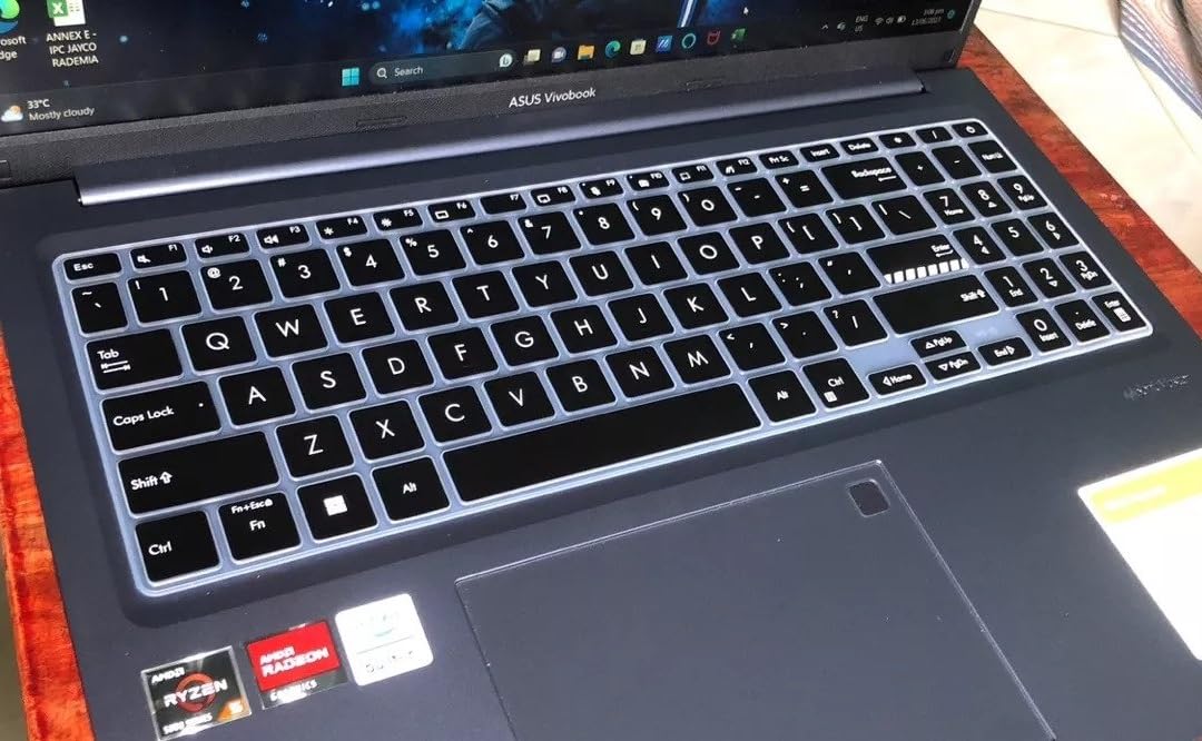 Silicon Keyboard Skin Cover for ASUS Vivobook Go 15 OLED E1504F E1504G 2023 (Black)