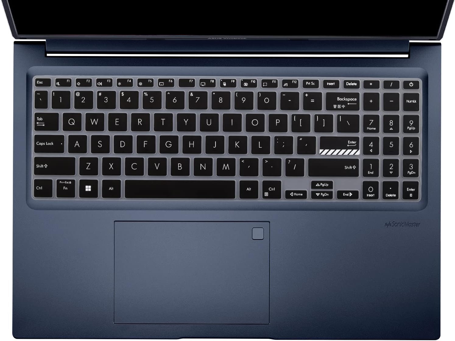 Silicon Keyboard Skin Cover for ASUS Vivobook Go 15 OLED E1504F E1504G 2023 (Black)