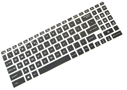 Silicone Keyboard Skin Cover for Msi Crosshair 15 Pulse 15 GL66 Sword 15 Katana 15 GF66 15.6 inch 2021-2024 Gaming Laptop (Black)