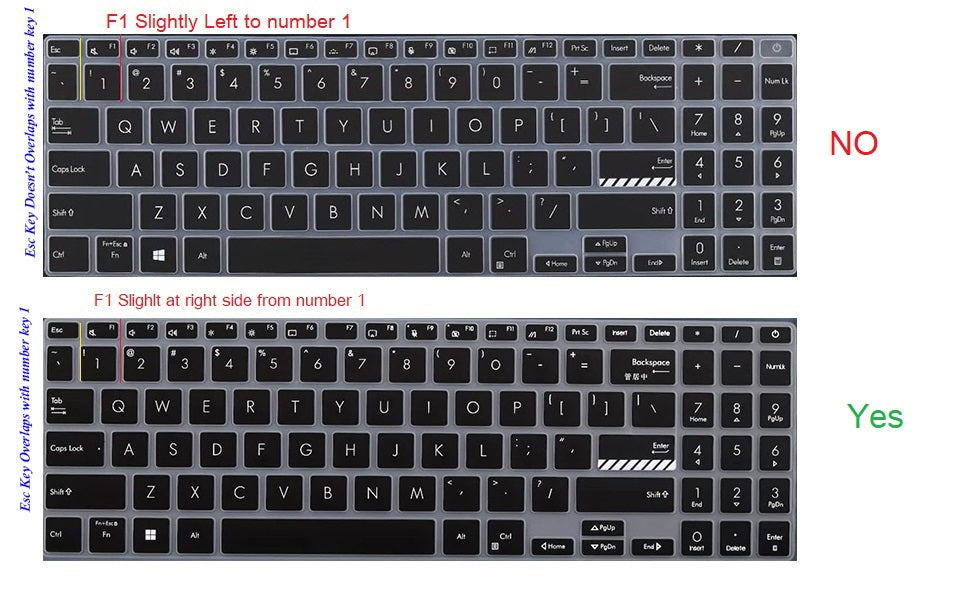 Silicon Keyboard Skin Cover for ASUS Vivobook Go 15 OLED E1504F E1504G 2023 (Black)