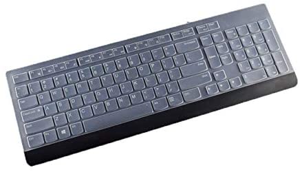Silicone Keyboard Skin Cover for Lenovo 510 Wireless Keyboard GX30N81775, 4X30M39458, KBRFBU71 All in One Desktop (Clear)
