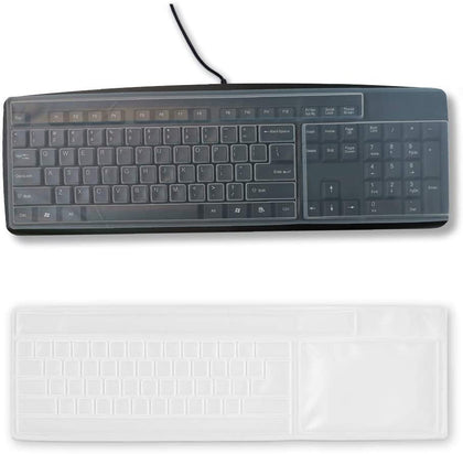 Universal Desktop Computer Keyboard Cover Skin for PC 104/107 Keys Standard Keyboard (Transparent)