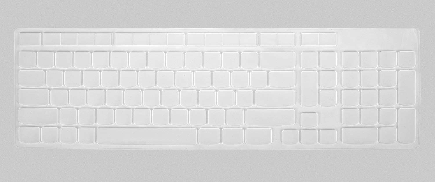 Silicone Keyboard Skin Cover for Lenovo 510 Wireless Keyboard GX30N81775, 4X30M39458, KBRFBU71 All in One Desktop (Clear)