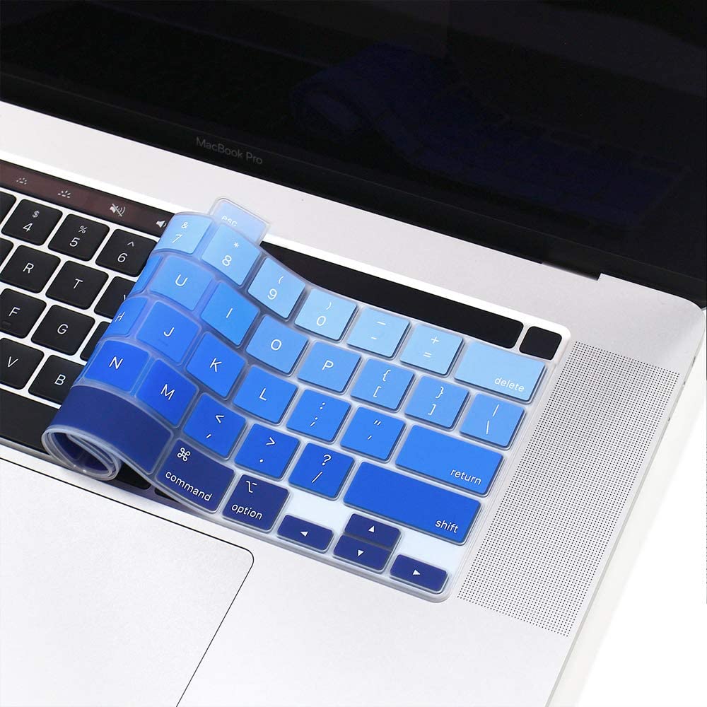 Silicone Keyboard Skin Cover for Macbook Pro 16'' A2141 Touch Bar (Gradient Blue)