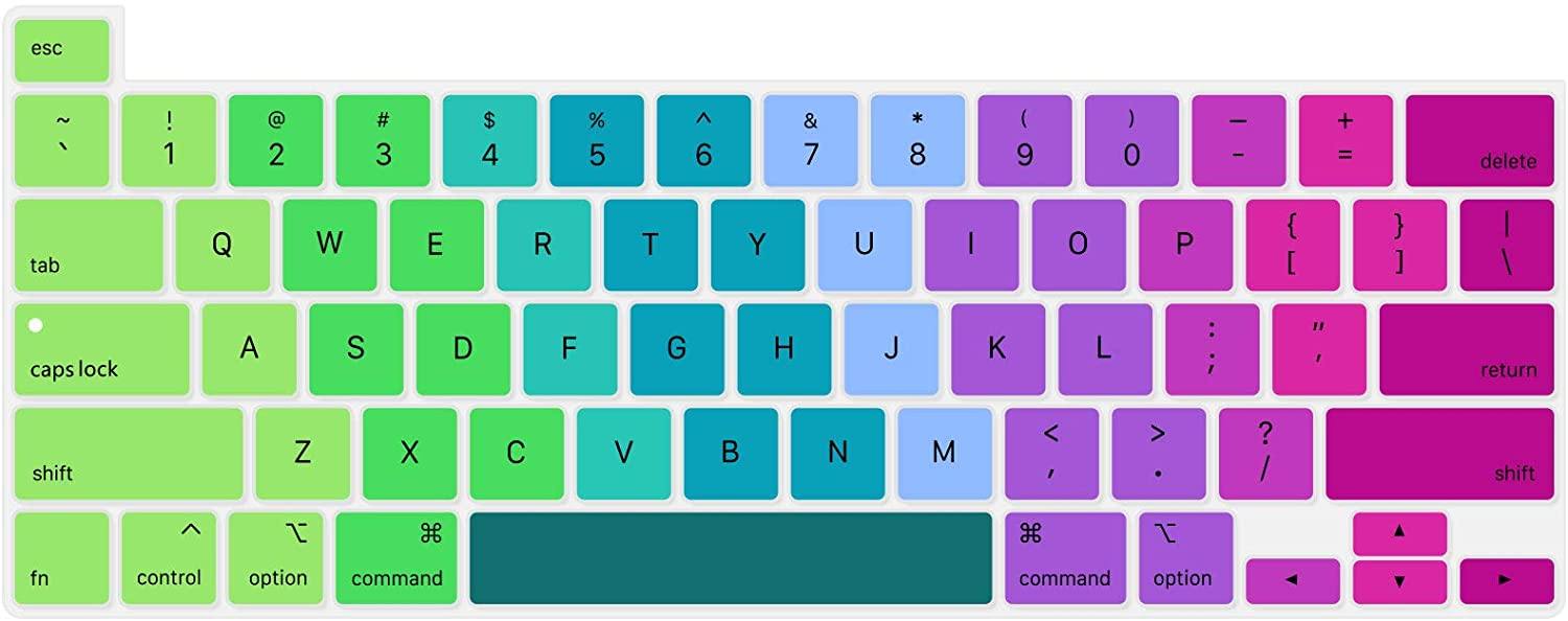 Silicone Keyboard Skin Cover for Macbook Pro 13'' A2338/A2289/A2251 TouchBar (Rainbow) - iFyx
