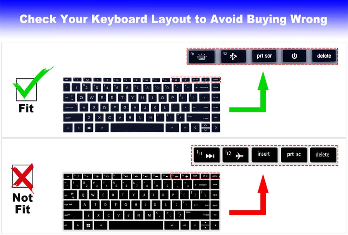 Silicone Keyboard Skin Cover for HP Pavilion 14