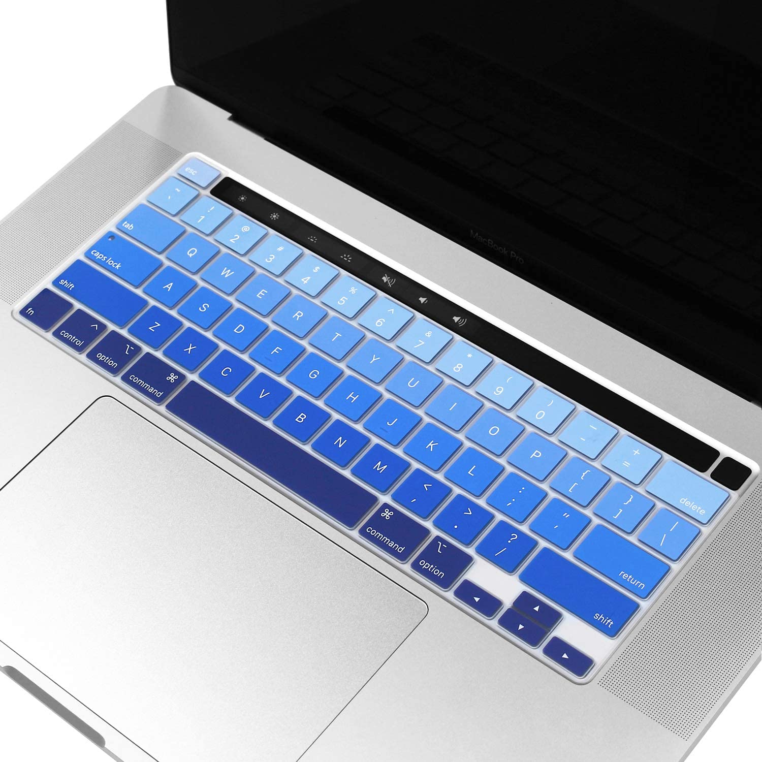 Silicone Keyboard Skin Cover for Macbook Pro 16'' A2141 Touch Bar (Gradient Blue)