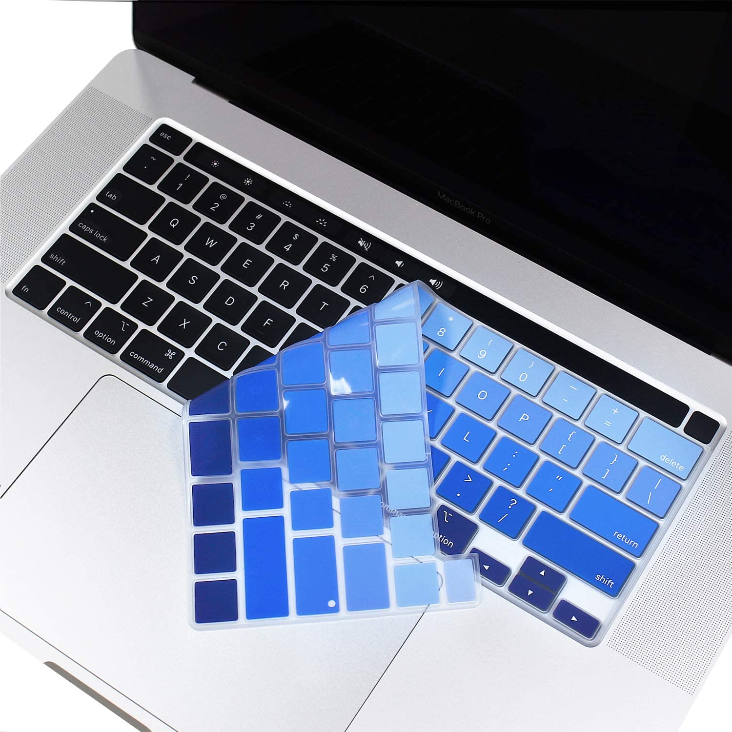 Silicone Keyboard Skin Cover for Macbook Pro 16'' A2141 Touch Bar (Gradient Blue)