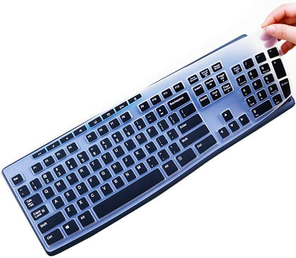 Silicone Keyboard Skin Cover for Logitech Mk295 K200 MK200 K260 MK260 K270 MK270 Desktop Keyboard(Black)
