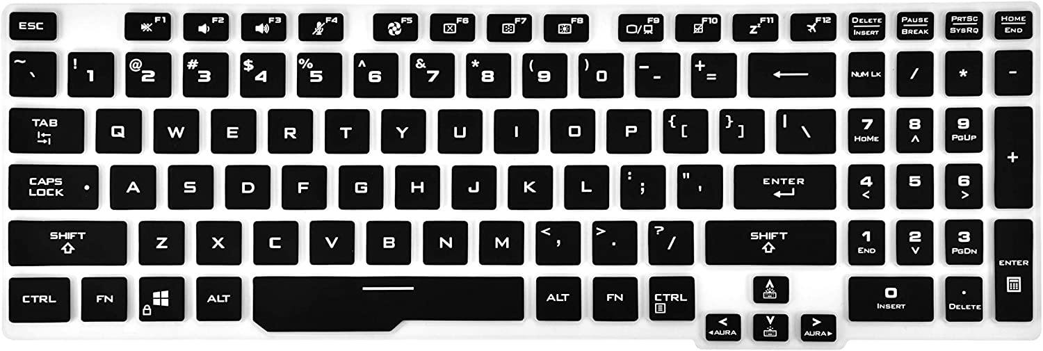 Silicone Keyboard Skin Cover for Asus TUF A15 FA506 A17 706 Laptop 2020 (Black) - iFyx