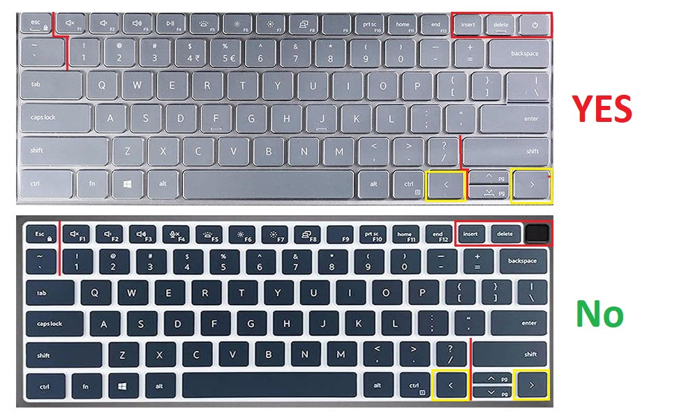 Silicone Keyboard Skin Cover for  Dell Inspiron 14 inch 5410 5415 5418 5435 7000 7415 Laptop 2021-2024 (Transparent)