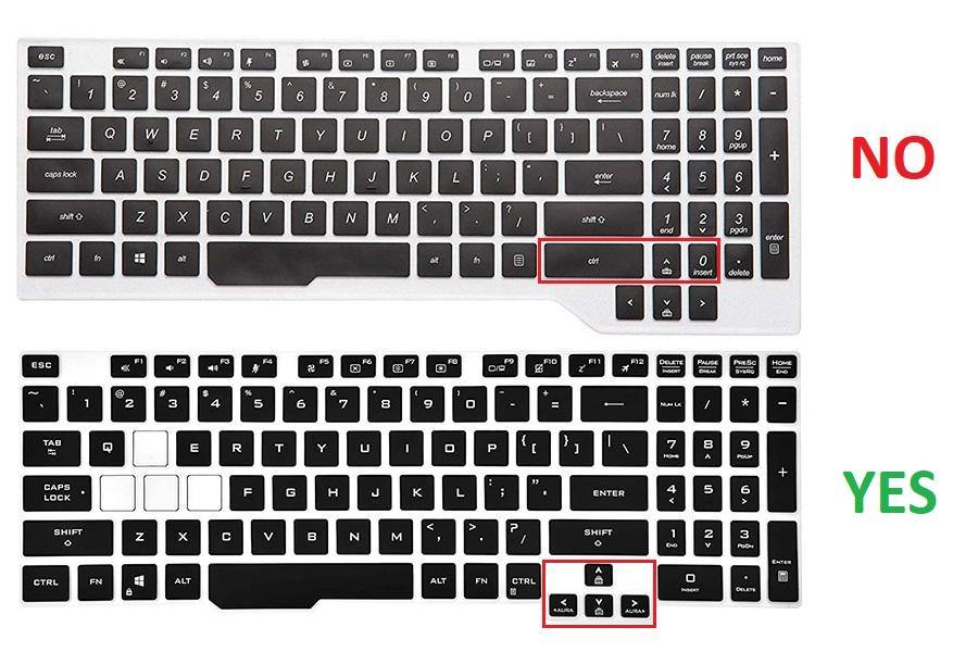 Silicone Keyboard Skin Cover for Asus TUF A15 FA506 A17 706 Laptop 2020 (Black) - iFyx