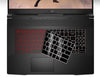 Silicone Keyboard Skin Cover for Msi Titan GT77 Stealth 17 GS77 Raider GE78 Vector GP78 17.3 inch 2021-2024 Gaming Laptop (Black)