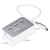 USB 3.1 Type C to 7 in 1 USB 3.0 HUB Combo Card Reader MS Duo SD T-Flash M2 Memory Cards and 3 USB 3.0 Port