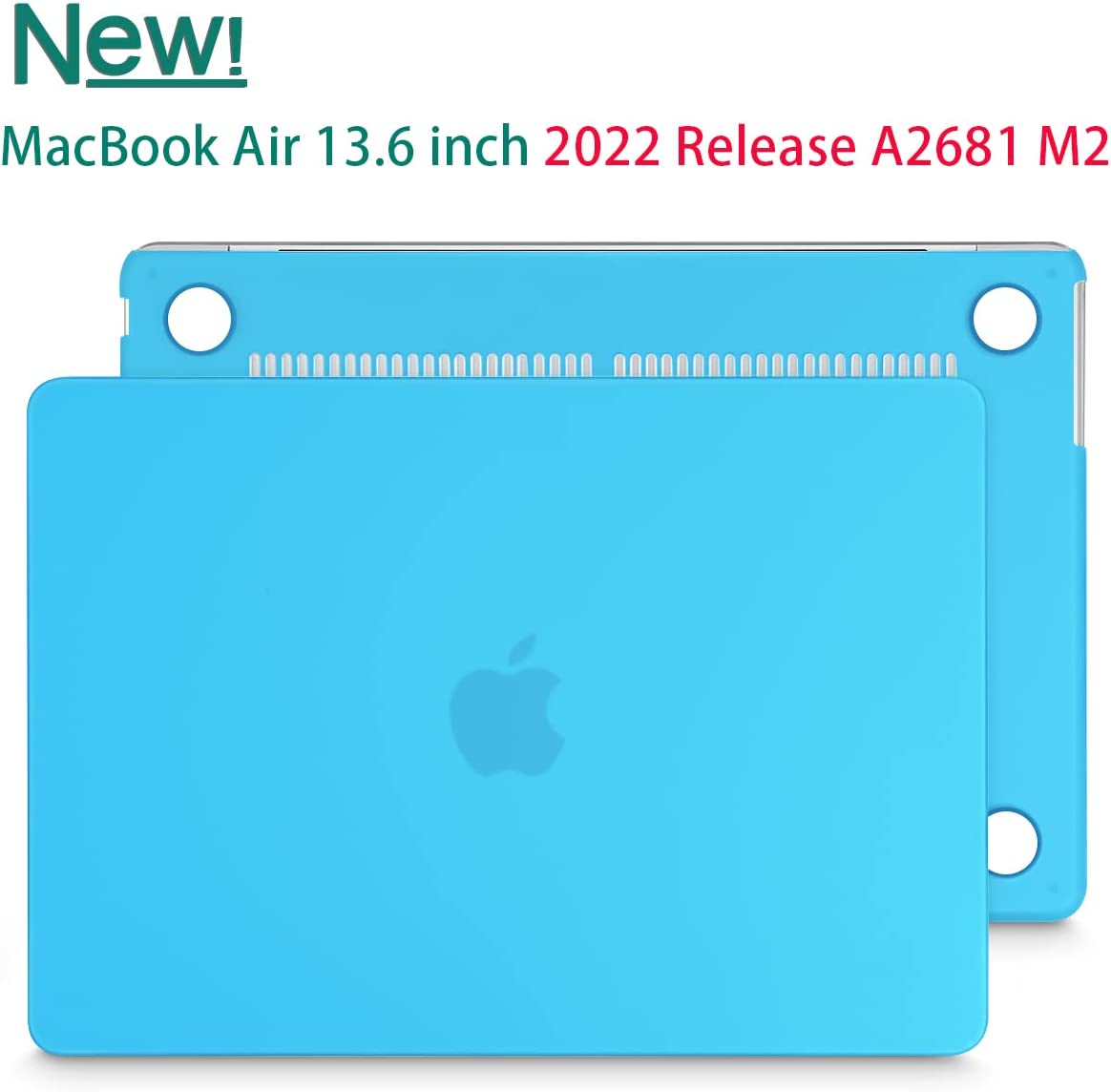 Matte Case Cover for Macbook Air 13 inch M2 A2681 Touch ID 2022 - 2023 (LightBlue)