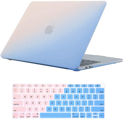 Matte Case Cover for Macbook Air 13 inch M1 A2337 / A2179 Touch ID 2020 (BabyPink / Blue)