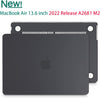Matte Case Cover for Macbook Air 13 inch M2 A2681 Touch ID 2022 - 2023 (Black)