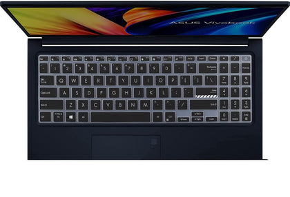 Silicon Keyboard Skin Cover for ASUS 15X OLED M1503 Pro 15X M6501 M6500 M3500 Laptop 2022-2023 (Black)