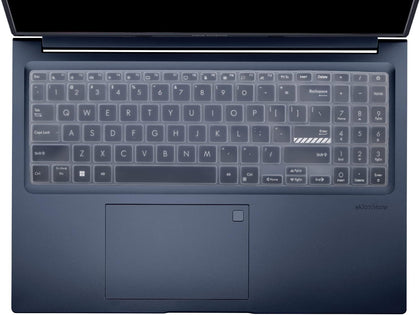 Silicon Keyboard Skin Cover for ASUS Vivobook Go 15 OLED E1504F E1504G 2023 (Transparent)