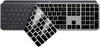 Silicone Keyboard Skin Cover for Logitech MX Keys/Logitech Craft Advanced Wireless Keyboard (Black)