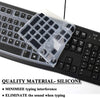 Silicone Keyboard Skin Cover for Logitech MK120 K120 Desktop Keyboard(Black)