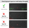 Silicone Keyboard Skin Cover for Lenovo ThinkPad X1 Carbon Gen 12 & 13, ThinkPad T14 T14s P14s L14 Gen 5 Series Laptop Keyboard Skin Protector 2024-2025 (Black)