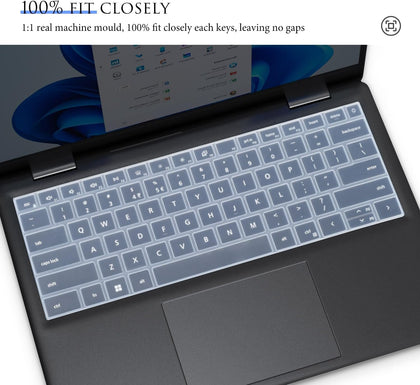 Silicone Keyboard Skin Cover for Dell Inspiron 14 Plus 7440 7445 7441 / Inspiron 14 5445 5440 5441 (Transparent)