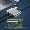 USB C Hub with 4 in 1 adapter, USB-C-4K HDMI(HDTV)/VGA/USB 3.0/PD Charging