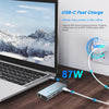 USB C HUB, USB C Adapter 11 in 1 Dongle with 4K HDMI, VGA, Type C PD, USB3.0, RJ45 Ethernet, SD/TF Card Reader, 3.5mm AUX, Docking Station for Tablet Phone Laptop