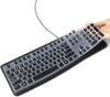 Silicone Keyboard Skin Cover for Logitech MK120 K120 Desktop Keyboard(Black)