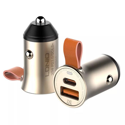 Super Fast Car Charger PD + QC4.0 Dual Output USB-C AND USB-A With Type C Cable