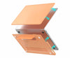 Anti-Fingerprint Case Cover for Macbook Air 13 inch M1 A2337 / A2179 Touch ID 2020-2021 with Folding Stand (Orange)