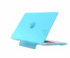 Anti-Fingerprint Case Cover for Macbook Air 13 inch M1 A2337 / A2179 Touch ID 2020-2021 with Folding Stand (Lightblue)