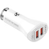 Fast Charging 36W Dual USB QC3.0 Car Charger with Type C Cable