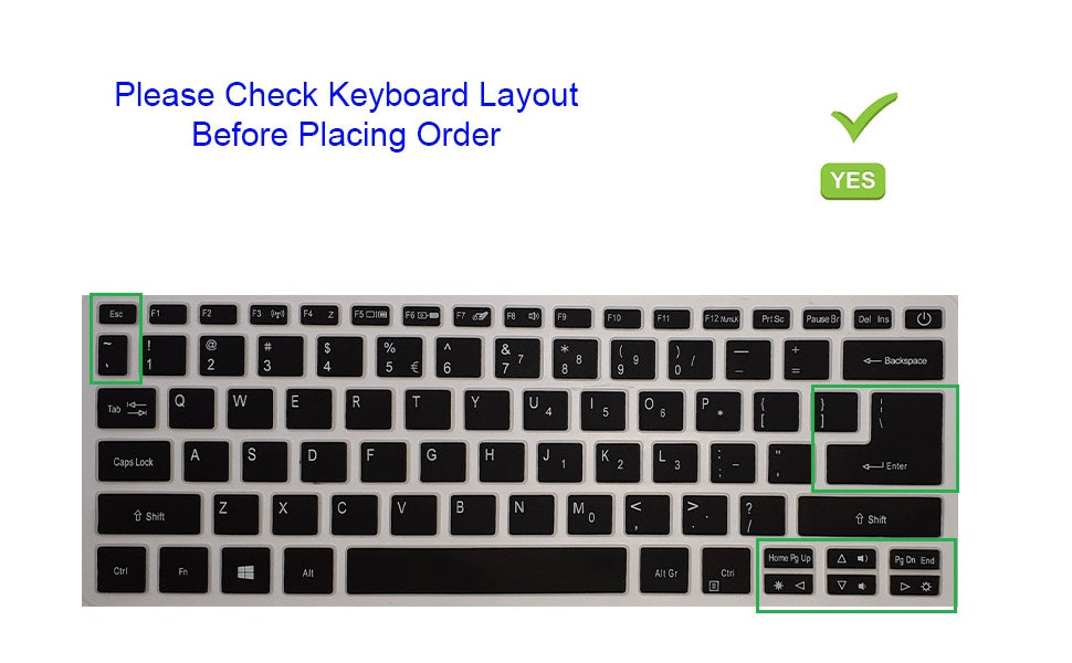 Silicone Keyboard Skin Cover for Acer Swift 7 14 inch SF714-51 14