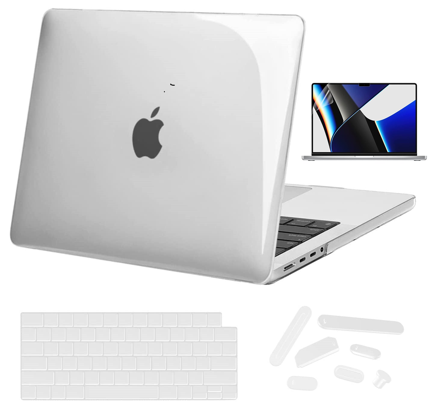 Case Cover for MacBook Pro 14 Inch M1 Pro / M1 Max A2442 A2779 2021-2023 (Clear)