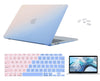 Matte Case Cover for Macbook Air 13 inch M1 A2337 / A2179 Touch ID 2020 (BabyPink / Blue)