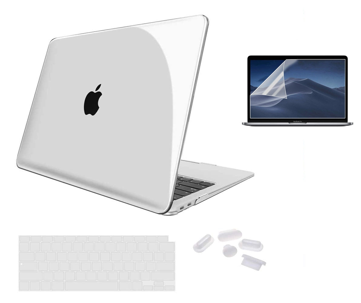 Glossy Case Cover for Macbook Air 13 inch M1 A2337 / A2179 Touch ID 2020 (Clear)