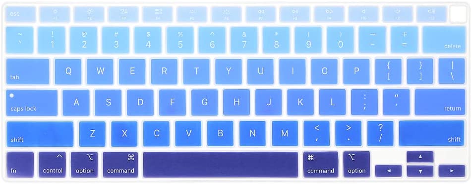 Keyboard Skin Cover for New Version MacBook Air 13 Retina Display with  Touch ID M1 A2337 A2179 2020 (Gradient Blue)