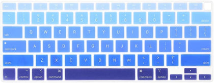 Keyboard Skin Cover for New Version MacBook Air 13 Retina Display with Touch ID M1 A2337 A2179 2020 (Gradient Blue)