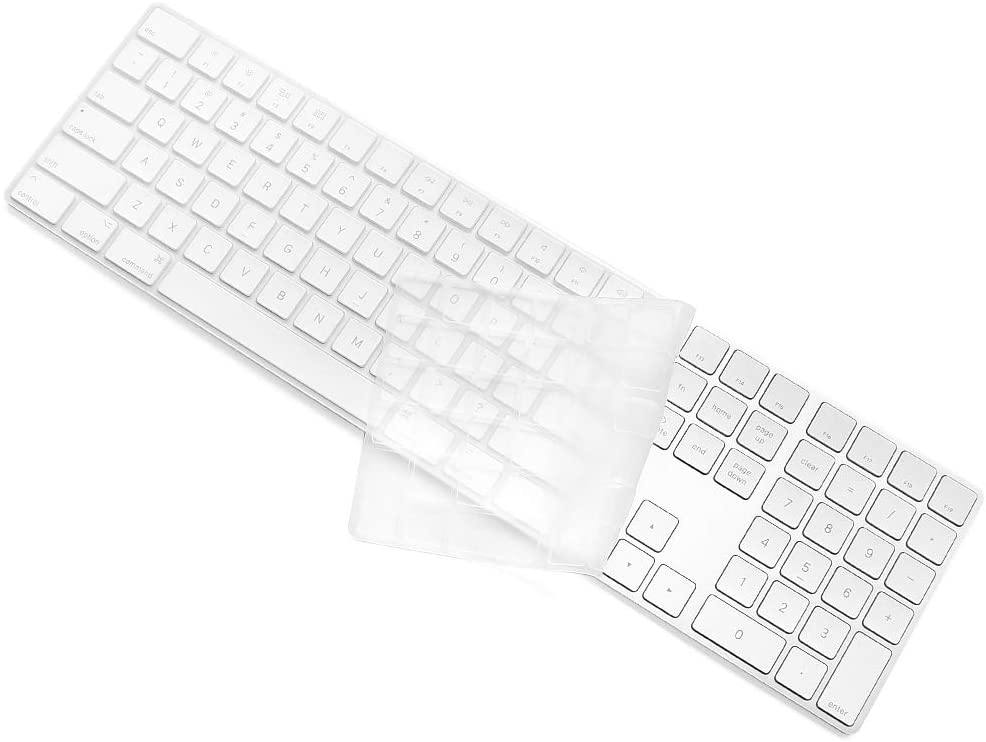 Silicone Keyboard Skin Cover for  Apple iMac Magic Keyboard with Numeric Keypad MQ052LL/A A1843 US Layout (Transparent) - iFyx