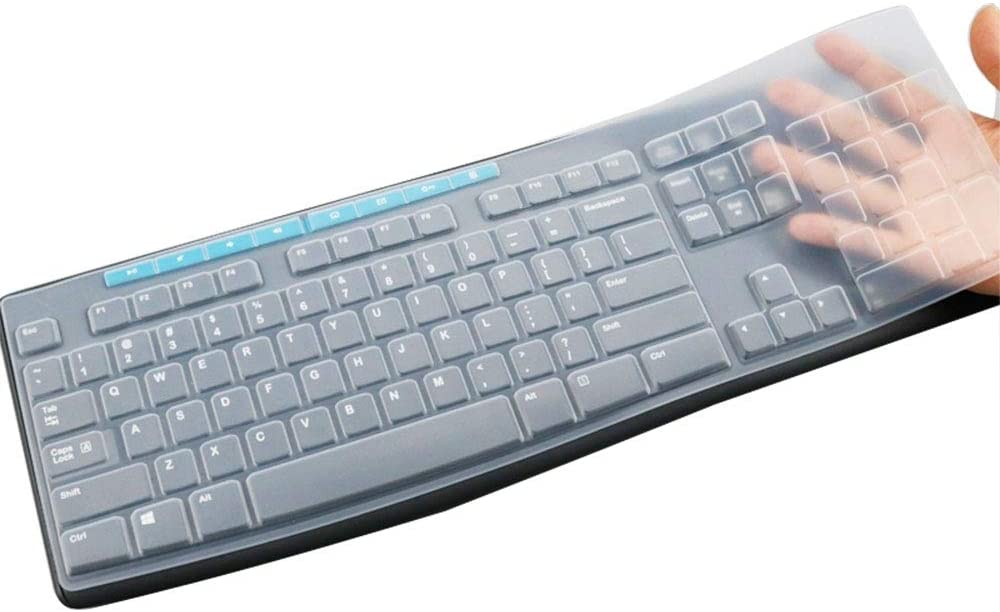 Silicone Keyboard Skin Cover for Logitech K200 MK200 K260 MK260 K270 MK270 Desktop Keyboard(Transparent)