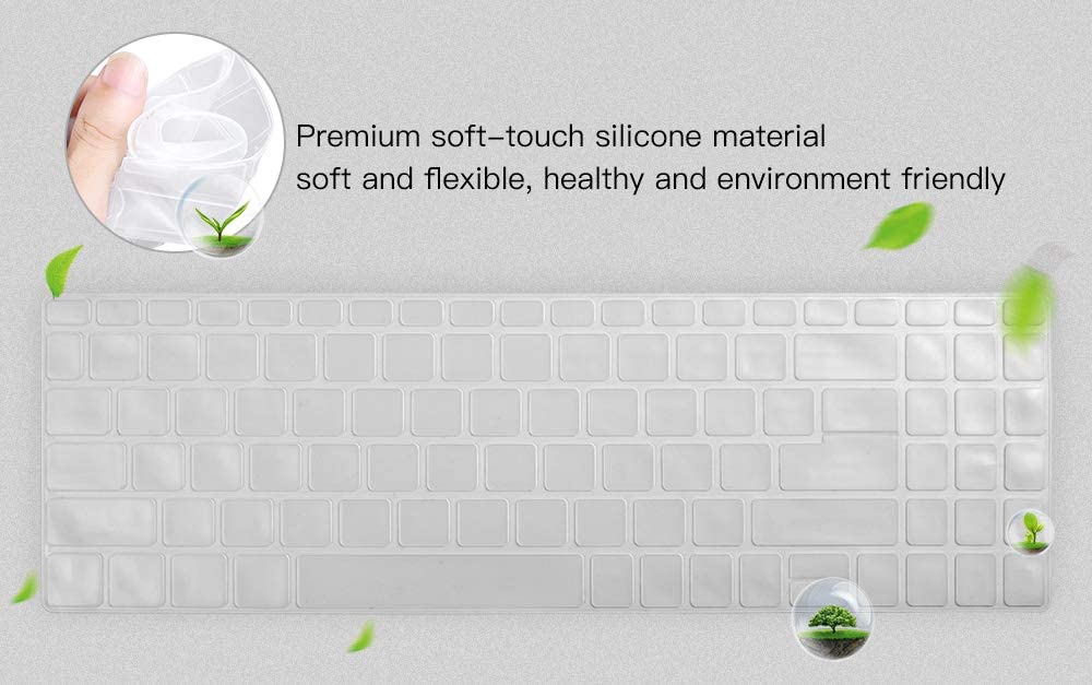 Silicone Keyboard Skin Cover for Acer Aspire 5 15.6 inch A515-43/54/54G/53G/52G (2019-2020) Laptop (Transparent) - iFyx