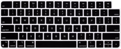 Silicone Keyboard Skin Cover for 24 Inch iMac Magic Keyboard with Touch ID A2449 & A2450 MI Chip 2021 (Black)