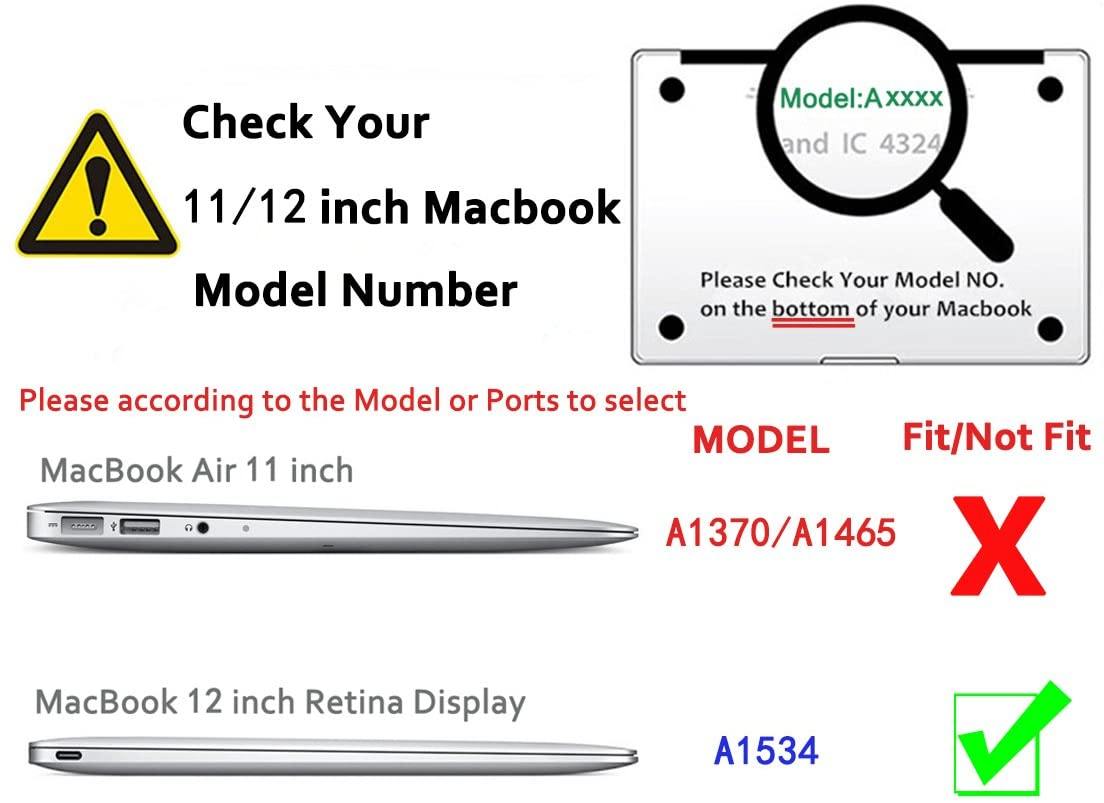 Matte Case Cover for Macbook Retina 12 inch A1534/A1931 (Black) - iFyx