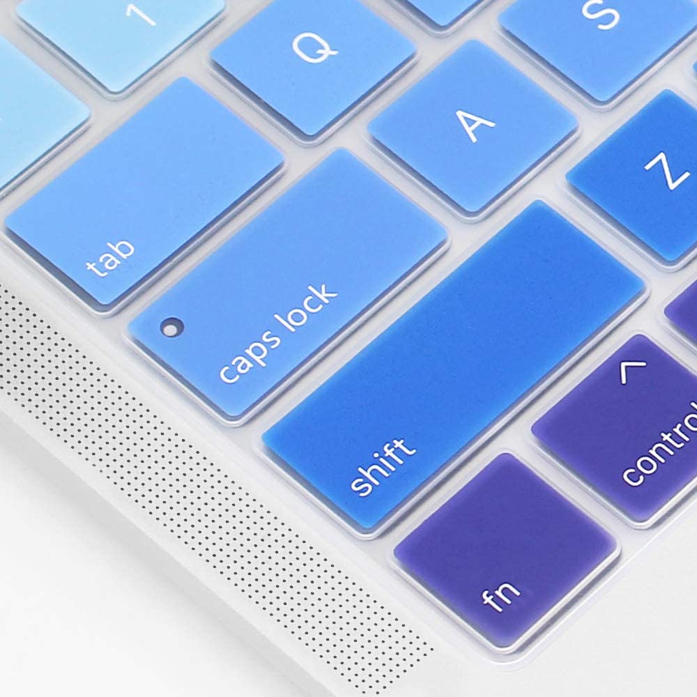 Silicone Keyboard Skin Cover for Macbook Pro 16'' A2141 Touch Bar (Gradient Blue)