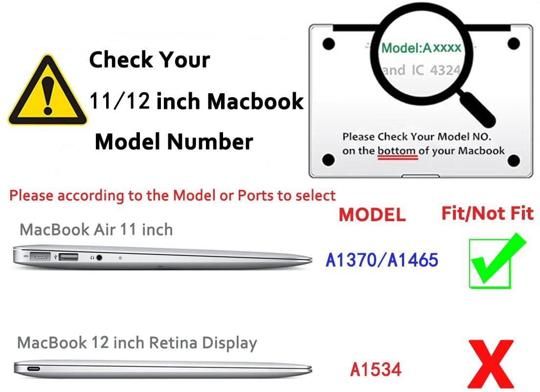 Matte Case Cover for Macbook Air 11 inch A1465/ A1370 (Black) - iFyx