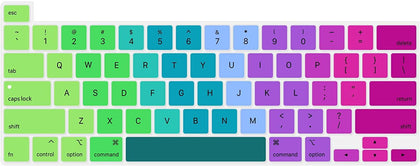 Silicone Keyboard Skin Cover for Macbook Pro 16'' A2141 Touch Bar (Rainbow) - iFyx