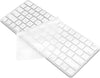 Silicone Keyboard Skin Cover for 24 Inch iMac Magic Keyboard with Touch ID A2449 & A2450 MI Chip 2021 (Transparent)